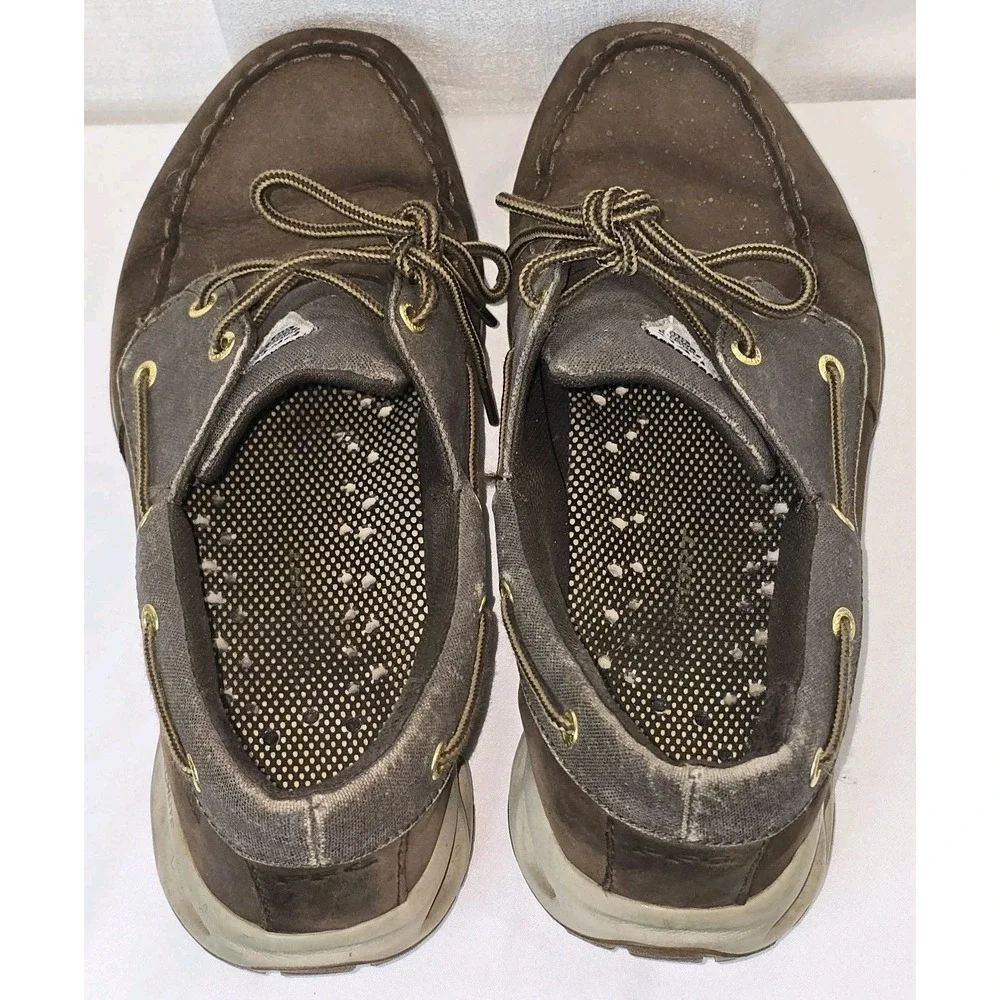 Columbia‎ Boat Shoes Men 10.5 Brown Leather TechLite PFG Fishing Boatdrainer